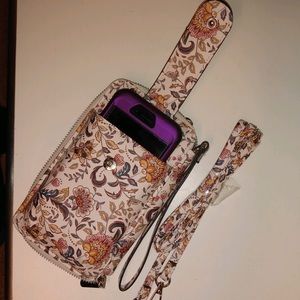 Crossbody wallet cellphone wristlet